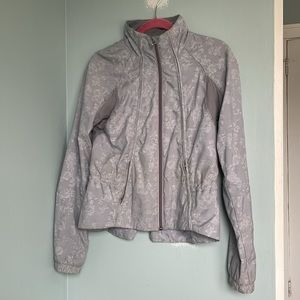 Lululemon grey floral running jacket